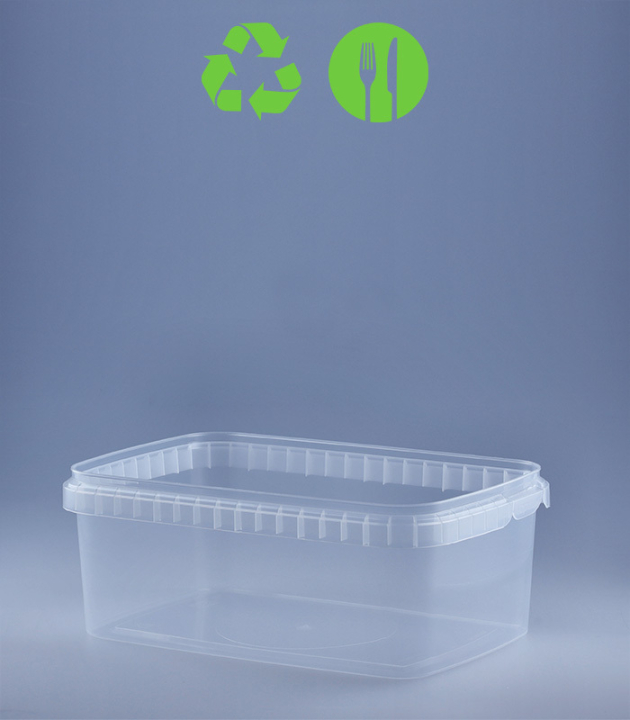 RECHTECKBECHER 1.200 ML / 192 x 128 mm  / TRANSP.