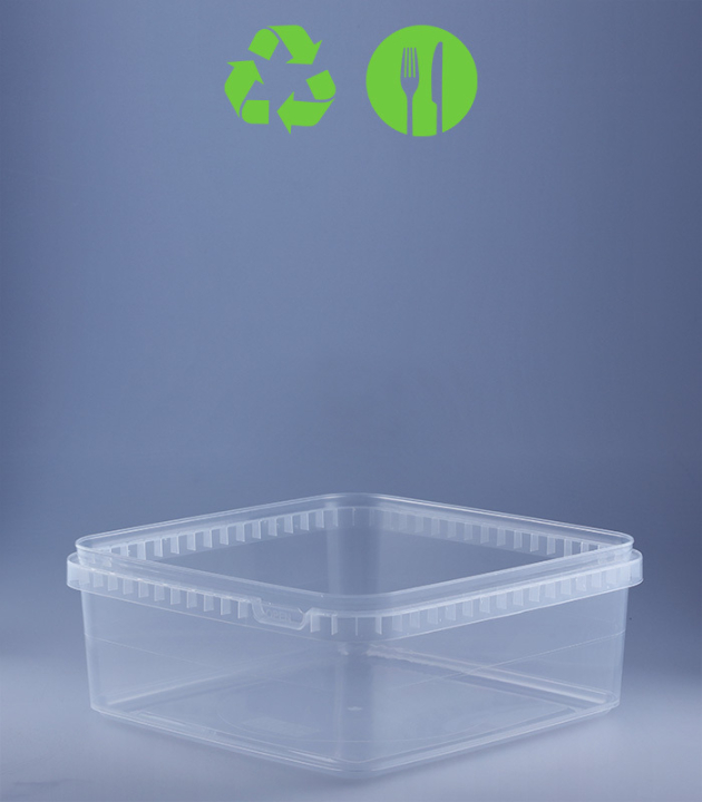 QUADRAT-SCHALE 2000 ML / 193 x 193 mm / TRANSPARENT