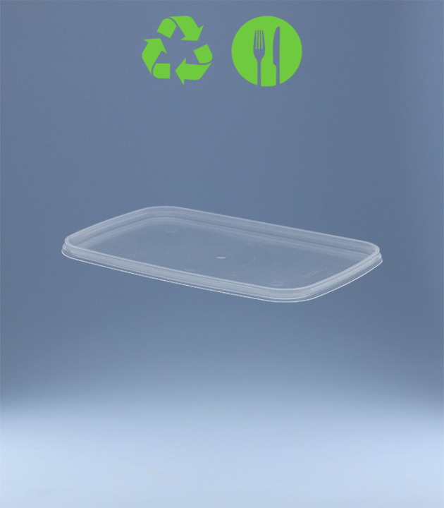 DECKEL ZU RECHTECK-BECHER RA 192 x 128 / TRANSP.