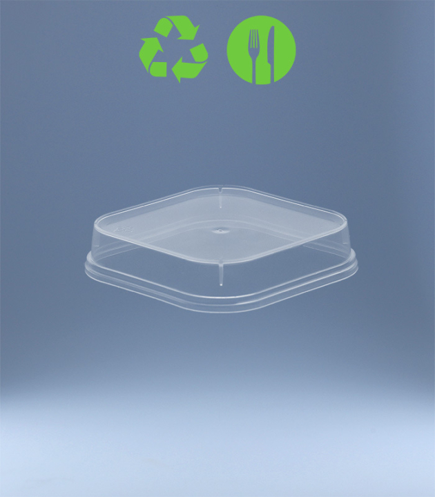 DOMDECKEL ZU QUADRAT-BECHER 79 x 79 mm / TRANSP.