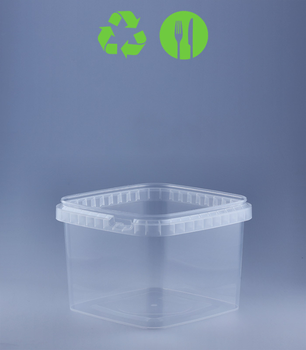 QUADRAT-BECHER 900 ML /128 x 128 mm / TRANSPARENT