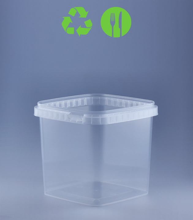 QUADRAT-BECHER 1.100 ML /128 x 128 mm / TRANSPARENT