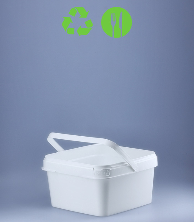 QUADRAT-EIMER 3,2 L / WEISS