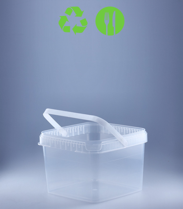 QUADRAT-EIMER 4,2 L / TRANSPARENT