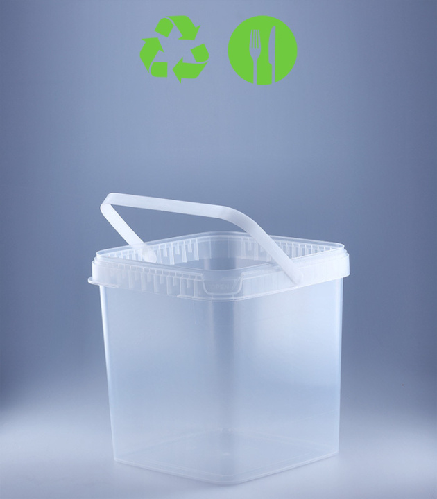 QUADRAT-EIMER 5,9 L / TRANSPARENT