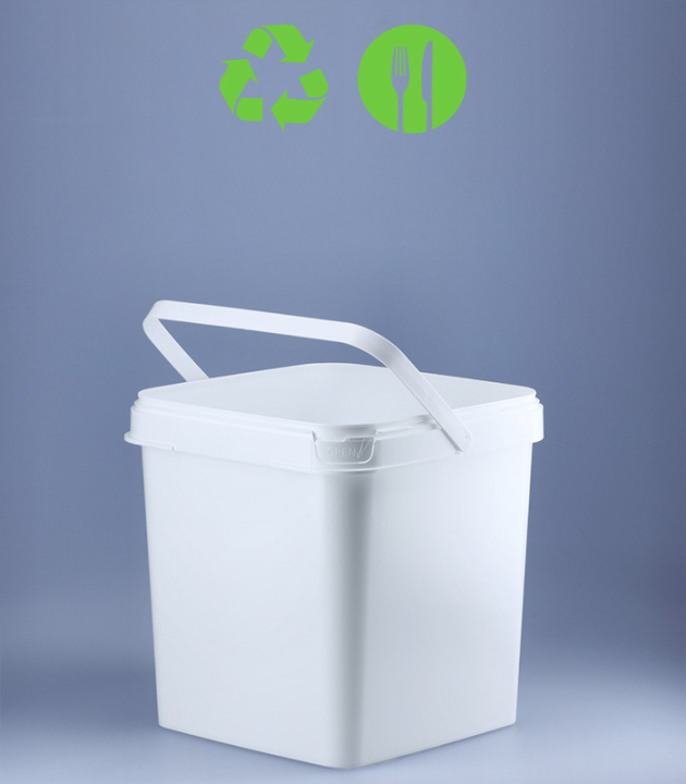 QUADRAT-EIMER 5,9 L / WEISS