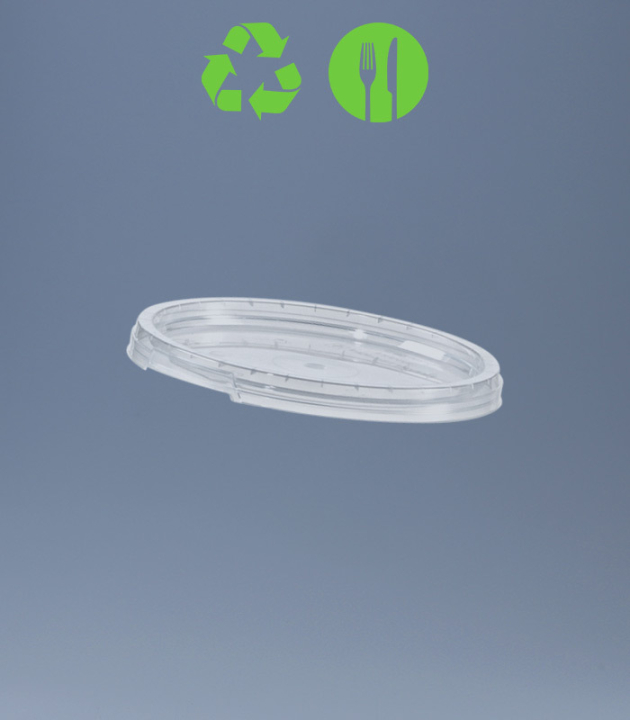 DECKEL ZU 0,6 L RUND-EIMER  / TRANSP.