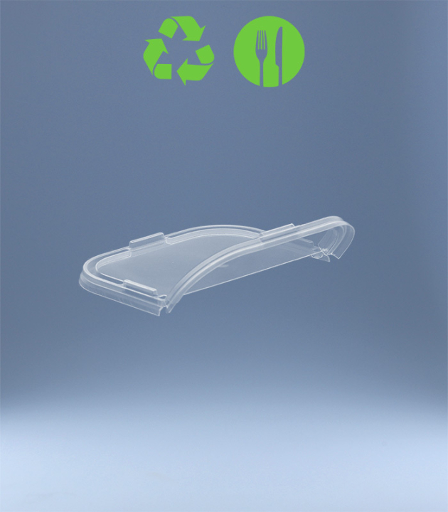 KLAPP-DECKEL ZU QUADRAT-BECHER 79x79 mm / TRANSP.