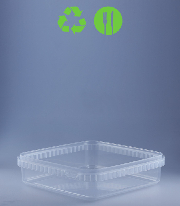 QUADRAT-SCHALE 1300 ML / 193 x 193 mm / TRANSPARENT