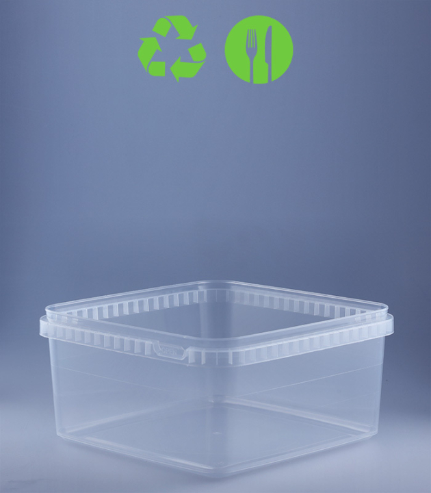 QUADRAT-SCHALE 2500 ML / 193 x 193 mm / TRANSPARENT