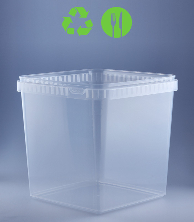 QUADRAT-SCHALE 5000 ML / 193 x 193 mm / TRANSPARENT