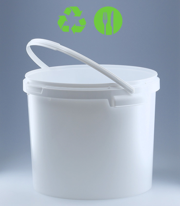RUND-EIMER 18 L /  WEISS / KUNSTSTOFFBÜGEL
