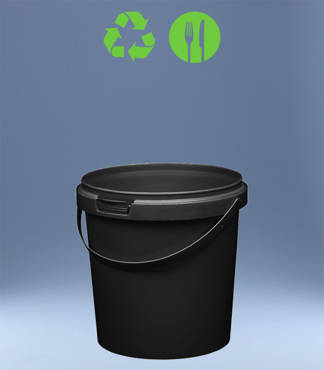 RUND-EIMER 1,2 L / SCHWARZ