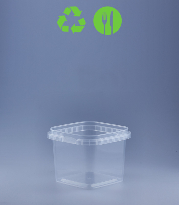 QUADRAT-BECHER 360 ML / 95 x 95 mm / TRANSPARENT