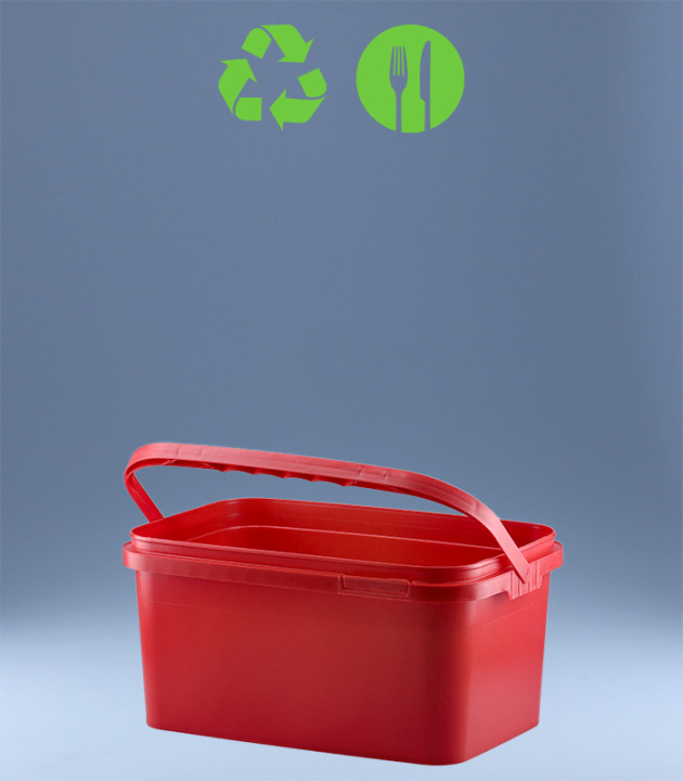 RECHTECK-EIMER 2,5 L / ROT