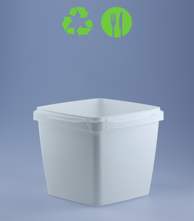 QUADRAT-BECHER TOP 1.000 ML / 128,00 x 130,00 / WEISS